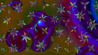 Renkli Bahar Teması eskiz kalıbı. Düz Çiçek Elementleri Tasarımı. Raster güzel kumaş deseni çiziyor. Çiçek deseni.