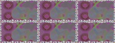 Düz Çiçek Elementleri Tasarımı. Çiçek deseni. Renkli Bahar Temalı Kusursuz Arkaplan. Raster illüstrasyonu. Kusursuz Chichi kumaş deseni..