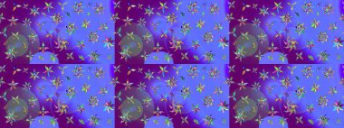 Düz Çiçek Elementleri Tasarımı. Renkli Bahar Teması eskiz kalıbı. Parlak arkaplan eskiz desenli çiçekli fantezi tasarımı.