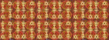 Soyut mandala ya da tuhaf kar tanesi çizgisi sanat tasarımı. Raster illüstrasyonu. Renkli arka planda izole tatlı kar taneleri.