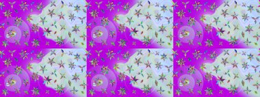 Yapraklı çizim şekli. Şirin, zarif çiçekler Raster illüstrasyonu. Poster ya da kapak için arka plan. Davetiye ve kartpostal tasarımı için dekoratif çiçek unsurları. Tekstil için figür.