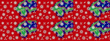 Çiçekli el çizimi çizimi deseni. Modern gelişim kırmızı ve nötr raster arkaplan duvar kağıdı resimleme klasik çizgili iz sürme desenli çiçekler, çiçekli süsler.