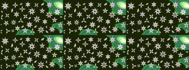 Vadinin gri ve nötr renklerinde çiçekleri. Raster çiçek desenleri çiziyor..