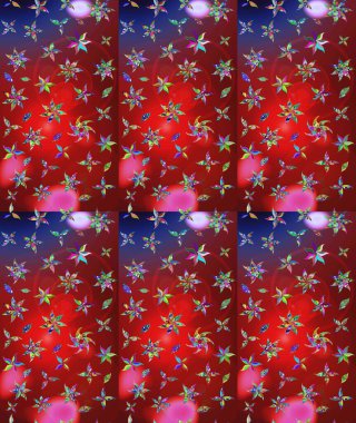 Kırmızı renkte çiçekler. Raster düz çiçek çizim deseni. Tasarım hediye paketi, tebrik kartları, posterler ve afiş tasarımı.