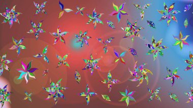 Soyut etnik raster çizim kalıbı. Arkaplan dokusu, duvar kağıdı, kahverengi renkli çiçek teması. Kabile sanatı boho baskısı, klasik çiçek arkaplanı.