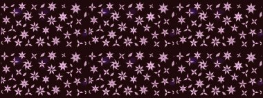 Kahverengi el çizimi. Sanat, çiçeklere ilham verir ve arka plan bırakır. Karalama çiçekleri çizim kalıbı. Raster deseni.