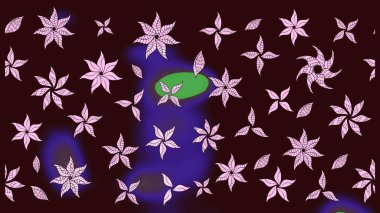 Çocuk stili. Renkli Bahar Teması eskiz kalıbı. Çiçekli eskiz arkaplanı. Düz Çiçek Elementleri Tasarımı.