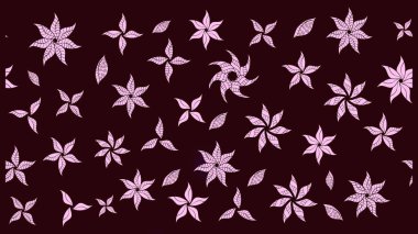 Raster illüstrasyonu. Çiçekli güzel suluboya desen. Kahverengi renklerde.