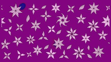 Raster illüstrasyonu. Raster illüstrasyonu. Eskiz tarzı mor renkler. Şirin karalamalı çiçek desenli çizim. El yapımı çiçek ve bitki koleksiyonu.