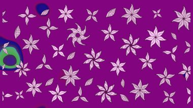 Küçük çiçekteki sevimli çiçek deseni. Mor renkte çiçekler.