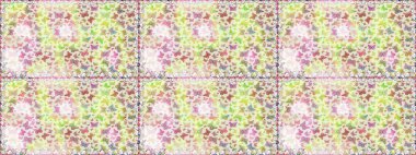 Nakış, egzotik kelebeklerle süslenmiş çiçeksiz desenler. Kart, baskı ve davetiye için basit şirin bir desen. Giysi tasarımı için bej nötr arkaplan üzerine geleneksel Raster halk çiçekleri dekoru