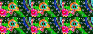 Şirin, zarif çiçekler Raster illüstrasyonu. Tekstil için figür. Davetiye ve kartpostal tasarımı için dekoratif çiçek unsurları. Yapraklı çizim şekli. Poster veya kapak için arkaplan.