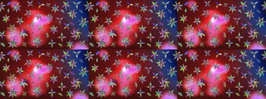 Raster stili kumaş deseni. Çiçekler suluboya çizim deseni.