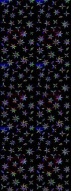 Raster illüstrasyonu. Ultraviyole kumaş deseni. Çizim kalıbı. Organik motif arkaplanı.