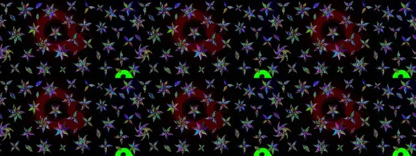 Suluboya çiçekli çiçek deseni. Siyah ve kahverengi renkli güzel bir tekstil. Raster illüstrasyonu.