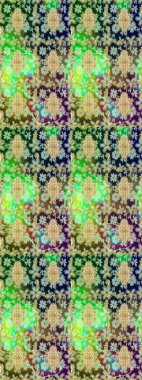 Doğu tarzı element. Davetiyeler, kartlar, web sayfası için Raster illüstrasyon. Altın desenli çiçek dekoru. Yeşil renklerdeki altın element. Tasarım şablonu için çizgi çizimi sınırı.