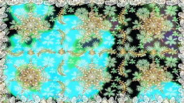 Klasik raster sarısı, kusursuz desen. Çiçek süsü kumaş deseni, cam, çiçek desenli altın elementli, nötr renklerde metal..