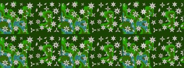 Çiçekler suluboya eskiz deseni. Raster Stili kumaş deseni.