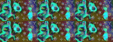 Eski usul küçük çiçekli şirin bir eskiz deseni. Moda arka planında parlak buketler. Kumaş, duvar kağıdı ve kağıt üzerine baskı yapmak için gelişen arka plan. Raster illüstrasyonu.