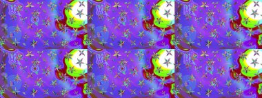 Çocuk stili. Düz Çiçek Elementleri Tasarımı. Renkli Bahar Teması eskiz kalıbı. Çiçekli çizim raster arkaplanı.