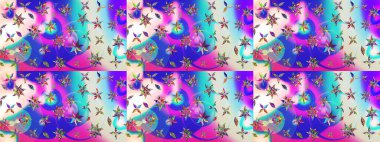 Simple cute pattern in small-scale flowers. Raster illustration. Floral sketch background for textile or book covers, manufacturing, wallpapers, print, gift wrap and scrapbooking.