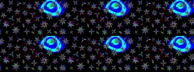 Raster illüstrasyonu. Küçük çiçekli şirin bir desen. Çiçek ve yapraklı çiçek deseni.