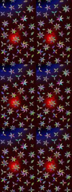 Siyah ve kahverengi renkte çiçekler. Elle boyanmış suluboya resim çizimi çiçekler ve bitkiler.