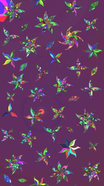 Sabıka fotoğraflarında, bebek kıyafetlerinde, duvar kâğıtlarında, paket kutularında falan kullanılabilir. Zarif, parlak ve eskiz mor ve yeşil çiçek desenli.