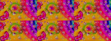 Robot resim. Küçük renkli çiçekler. Küçük çiçekte güzel bir desen. Motley illüstrasyonu. Çiçekli yaz çiçekleri. Moda baskıları için zarif bir şablon.