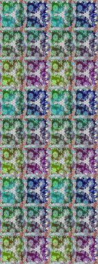 Renkli Bahar Temalı Kusursuz Arkaplan. Sevimli çiçek raster deseni. Yeşil renkli çiçekler. Düz Çiçek Elementleri Tasarımı.