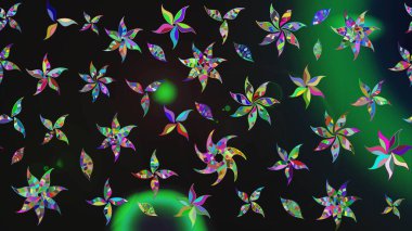 Üzerinde gri ve yeşil renkler olan çiçek desenleri çiz. Suluboya tarzında gri ve yeşil renkte çiçekler.