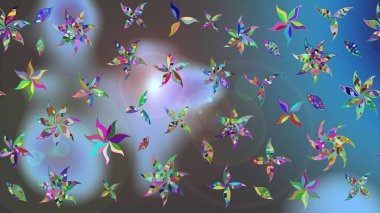 Şatafatlı bahar bahçesi dokusu. Çiçek deseni. Raster illüstrasyonu. Çiçek çizimi arkaplanı.