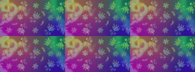 Bahar mevsimi. Raster güzel bir çiçek deseni çizmiş. Nazik romantik baskı. Mor ve mor renkli çiçekler. Tatil havası..