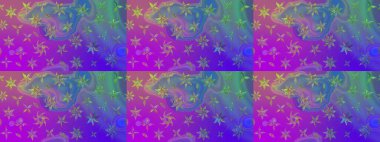 Çiçek desenli çizim. Asya tekstil tarzında. Düz Çiçek Elementleri Tasarımı. Güzel kumaş deseni. Raster illüstrasyonu. Renkli Bahar Teması çizim şablonu.