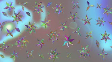 Küçük çiçekteki sevimli çiçek deseni. Soyut çiçek çizim kalıbı arka planı. Raster deseni. Raster illüstrasyonu. Gri renklerde.