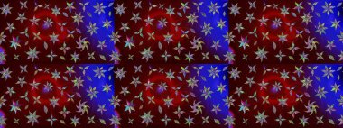 Kahverengi renkli çiçekler. Raster illüstrasyonu. El çizimi çiçekli soyut çizim deseni.