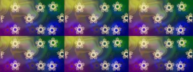 Karla süslenmiş Noel kar taneleri. Raster illüstrasyonu. Noel şenliği arka planı.