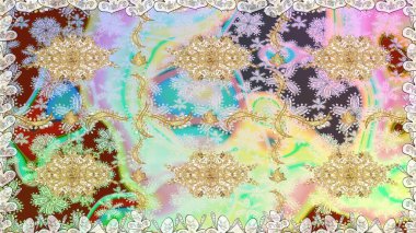 Tarafsız renklerde altın elementlerle desen. Küçük bir alan derinliği. Altın kaplamalı tarafsız zemin. Lüks mobilyalar. Klasik mobilya tarzı. Patina. Kusursuz ahşap oyma. Oyma.