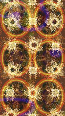 Raster Noel soyut renkli arka plan ve düşen kar tanesi. Noel süslemeleri ve Noel süslemeleri.