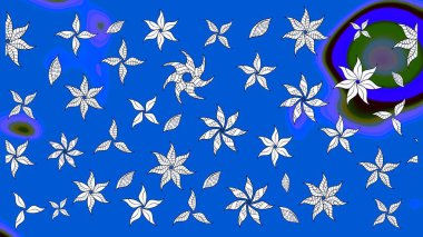 Küçük çiçekteki sevimli çiçek deseni. Mavi ve nötr renkte çiçekler.