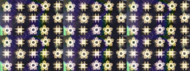 Süslü kumaş deseni. Düz Çiçek Elementleri Tasarımı. Raster illüstrasyonundaki çiçek desenli çizim. Renkli Bahar Teması çizim şablonu.