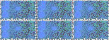 Kumaş, tekstil, baskı ve davetiye için arka plan. Suluboya soyut parlak desenli kelebek kanatları, retro renkler. Mavi ve mor renkli resimler.