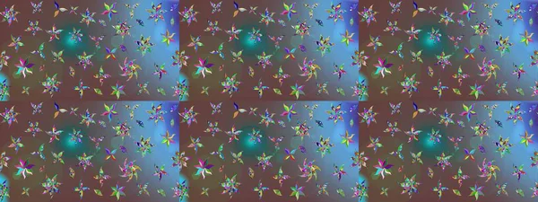 Kahverengi renkli bitkilerden oluşan parlak çiçekli çizim deseni.