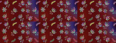 Kar Tanesi Raster illüstrasyonu. Kış kar tanesi. Kar Tanesi Simgesi. Kırmızı, kahverengi ve mor renklerde izole edilmiş..