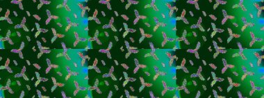 Modern soyut tasarım posteri, kapak, mavi, yeşil ve nötr renkli kart tasarımı. Retro tarzı, kış elementleri. Kar taneleri tasarımı. Moda olmuş kar taneleri ve elementler Memphis kartları.