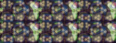 Düz Çiçek Elementleri Tasarımı. Gri ve kahverengi renkli çiçekler. Renkli Yaz Temalı eskiz kalıbı. Raster illüstrasyonunda çiçek deseni çizimi.