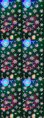 Yeşil ve mavi renklerde. Raster illüstrasyonu. Anti-stres için Raster soyut şablon sayfası.