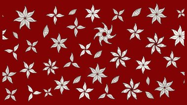 Moda baskıları için zarif bir şablon. Modern çiçek arkaplanı. Kırmızı ve nötr renklerde yapraklar ve parlak renkli çiçeklerle muhteşem bir çiçek deseni. Halk stili.