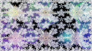 Raster illüstrasyonunda kusursuz çiçek deseni. Tarafsız ve gri renklerde çiçekler. Düz Çiçek Elementleri Tasarımı. Renkli Bahar Teması Kusursuz Arkaplan.