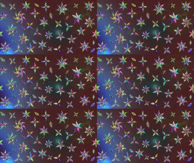 Eskiz geçmişi. Raster illüstrasyonu. Miles Fleur, süslü püslü bir süs. Tomurcukları papatya çiçekleri olan sevimli bir çiçek deseni. Eski usul. Kumaş, tekstil ve duvar kağıdı baskısı için..